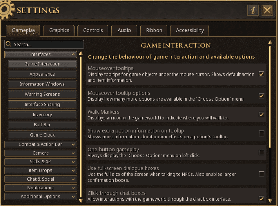 Gameplay Settings