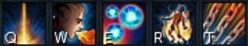 Magic Abilities on Q, W, E, R, and T